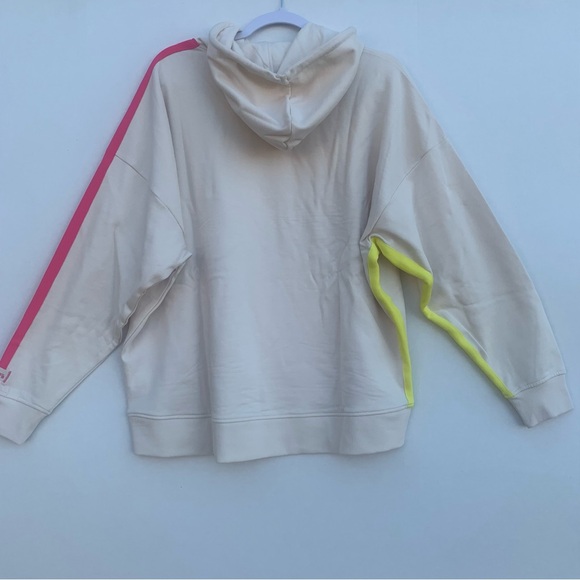 Puma Women’s Lemlem Oversized Fleece Hoodie Size Large Ghost/Pepper - Picture 9 of 16